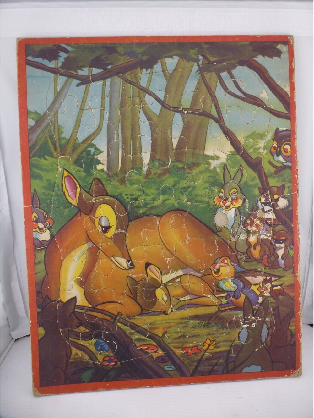 Vintage 1951 Walt Disney Bambi & Friends Jigsaw Puzzle Jaymar Specialty Co - BK3